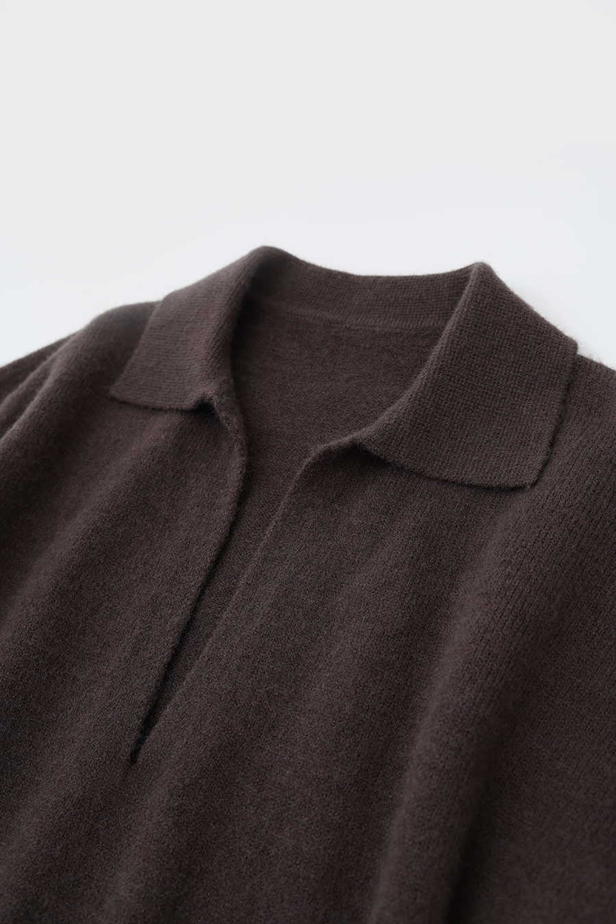 Lapel Collar Drop-Shoulder Sweater|AMII