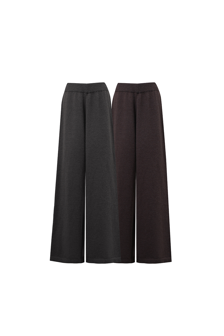 Knit Wide-Leg Casual Pants|AMII