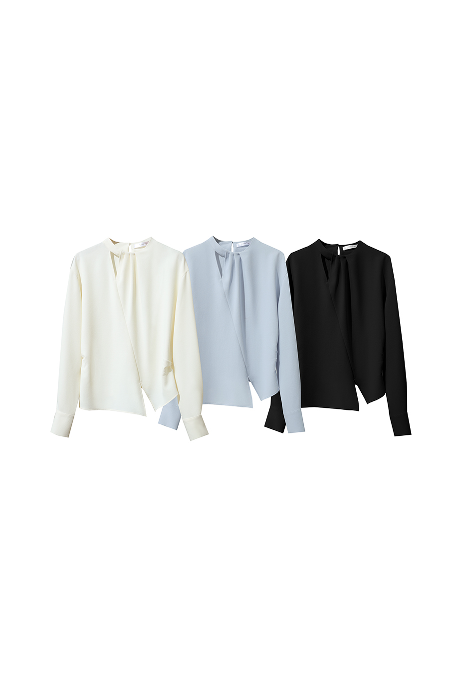 Asymmetric Slit Chiffon Top