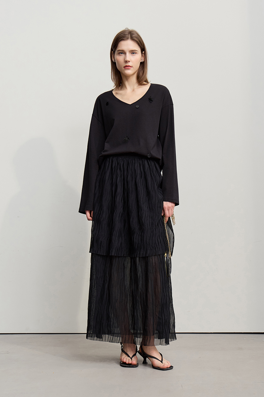 Sequin Embellished Cotton T-shirt