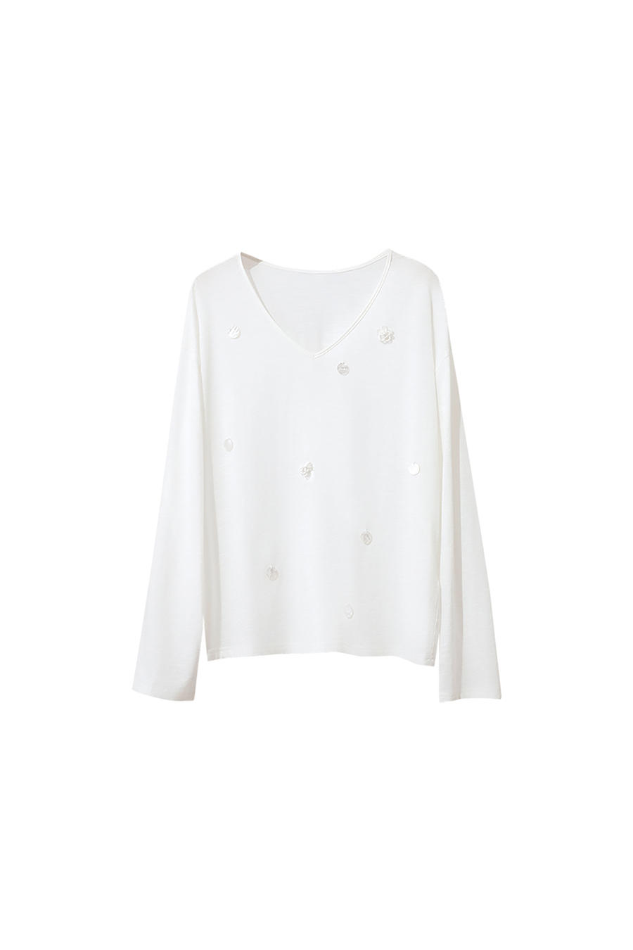 Sequin Embellished Cotton T-shirt