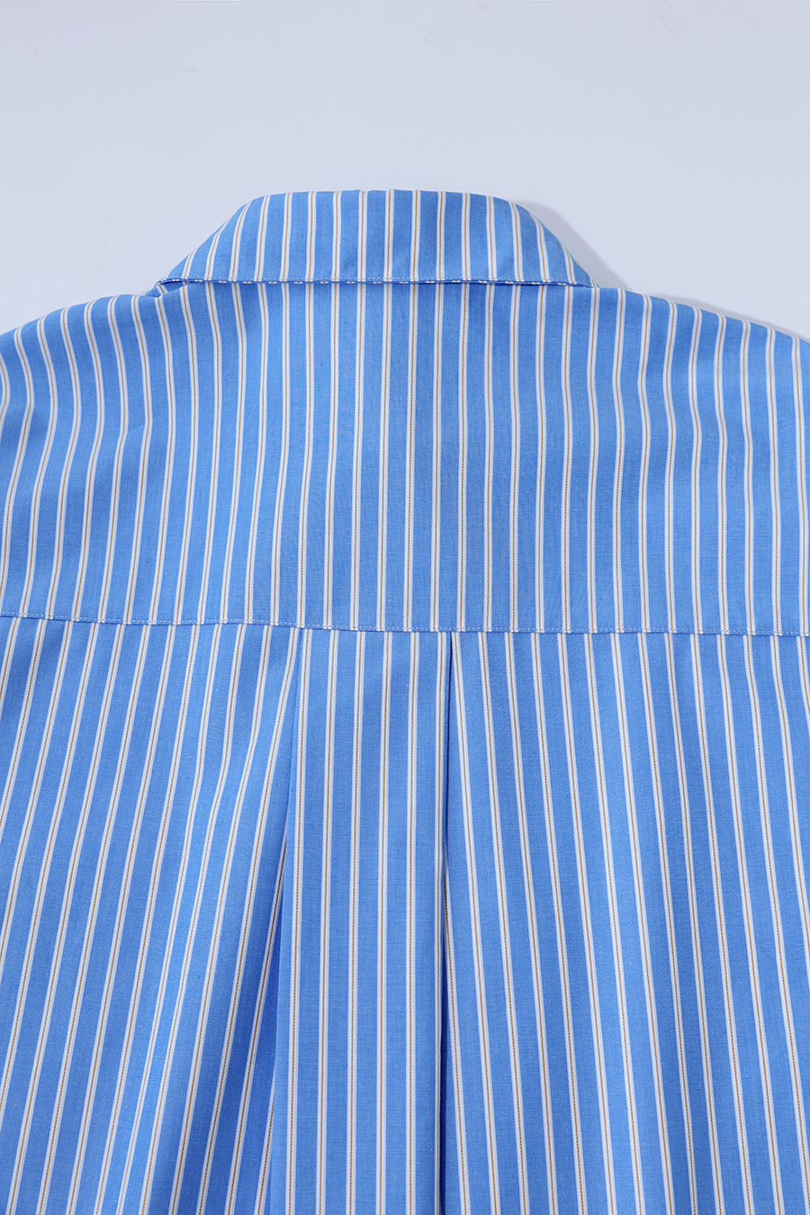 Printed Embroidered Striped Shirt