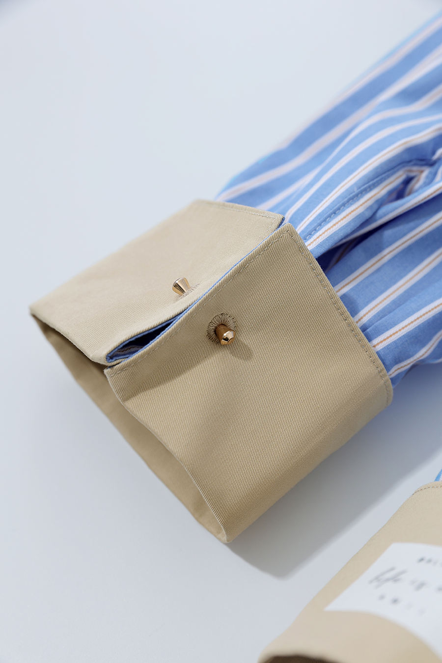 Printed Embroidered Striped Shirt