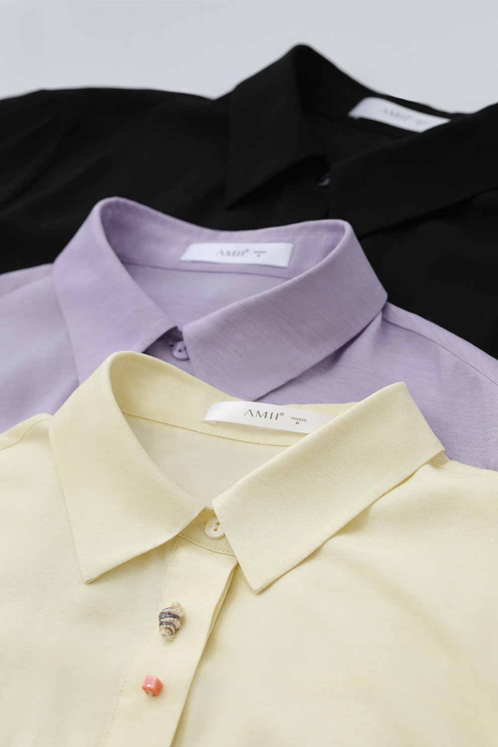 Contrast Button Loose Shirt