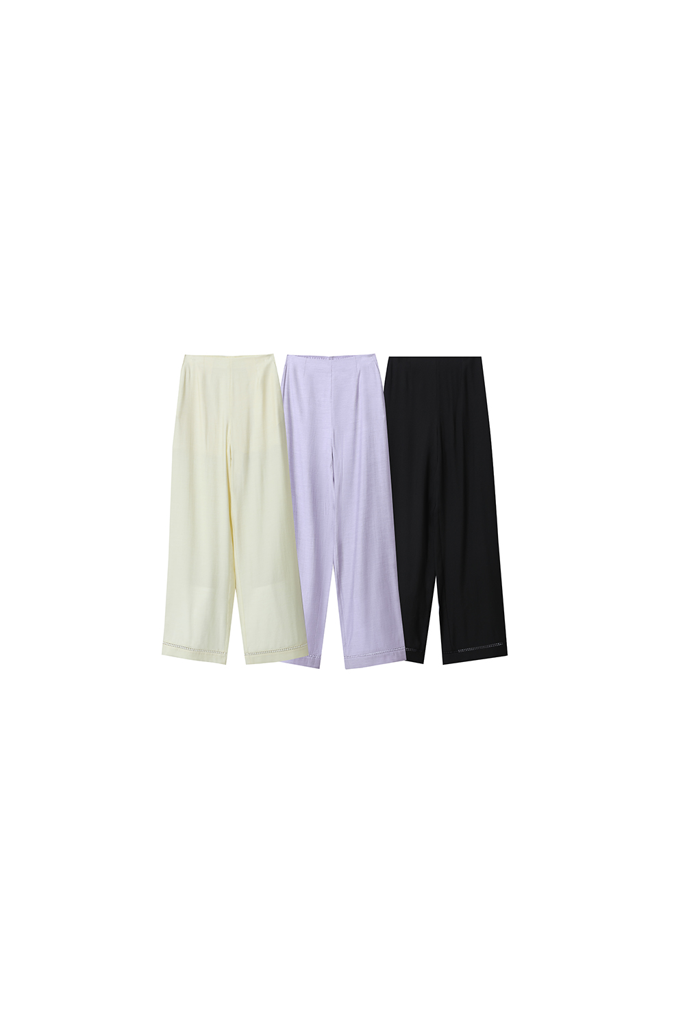 Lace Spliced Casual Pants