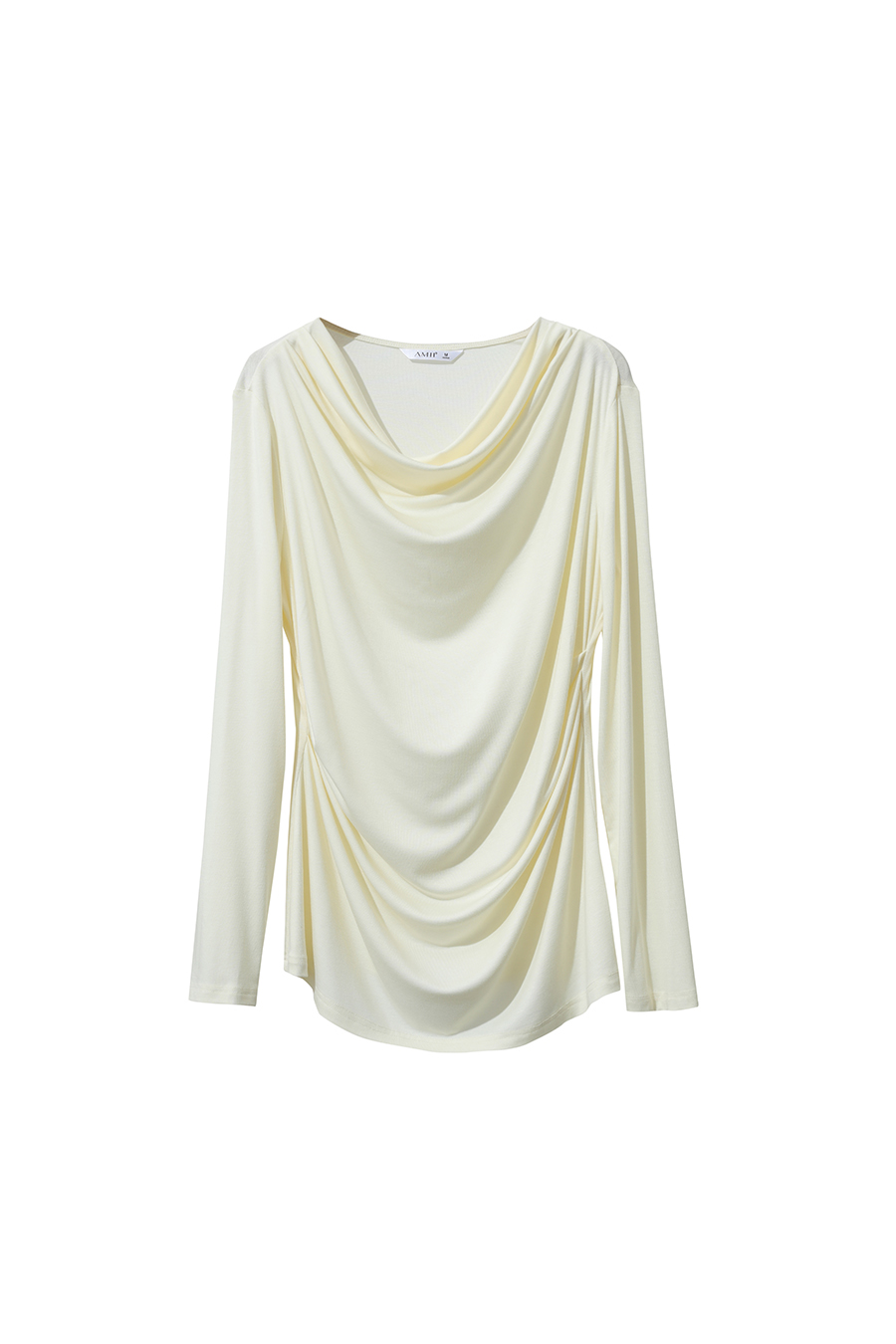 Versatile Cowl Neck Long Sleeve T-Shirt