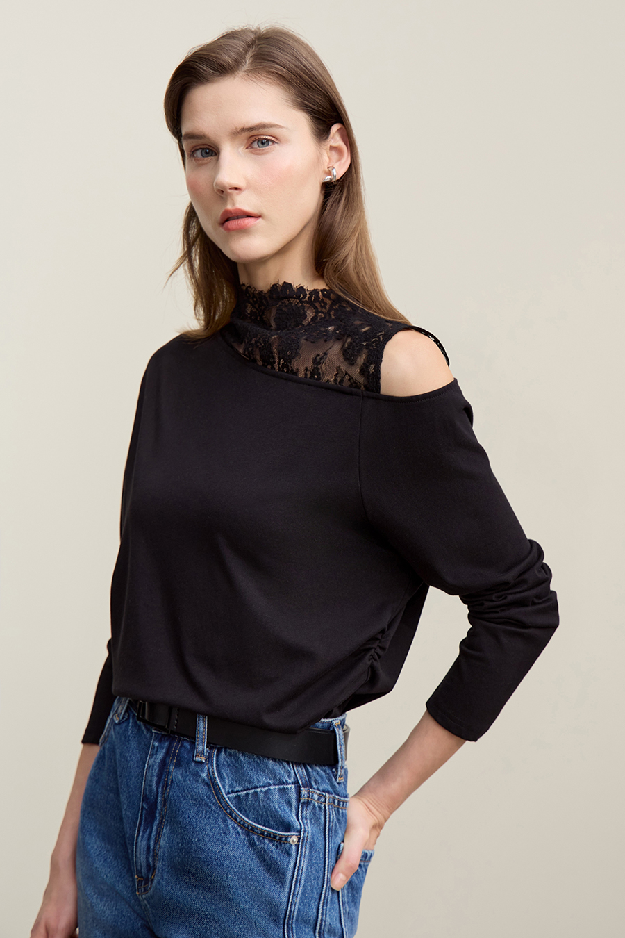 100% Cotton Off-Shoulder T-Shirt