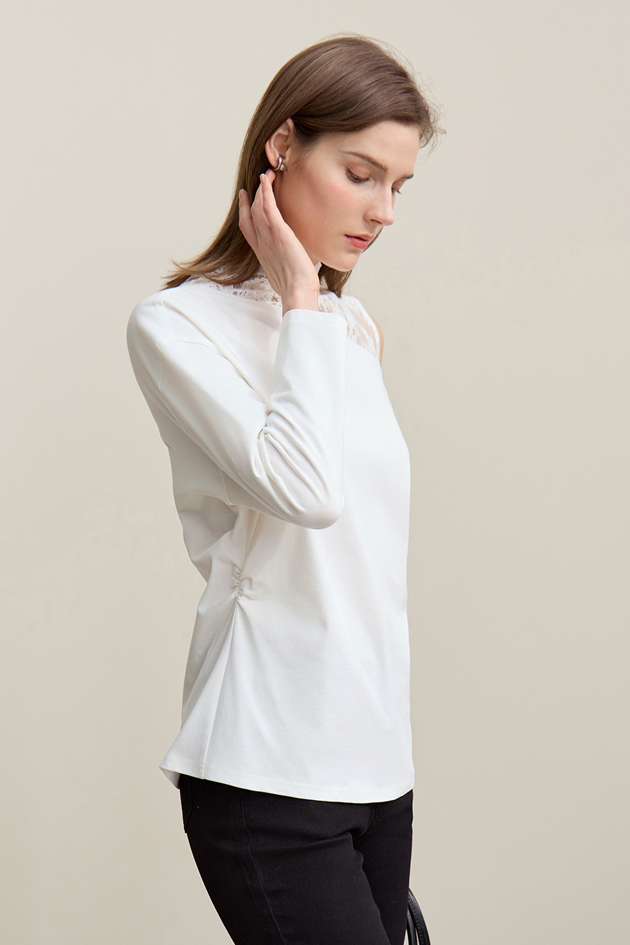 100% Cotton Off-Shoulder T-Shirt