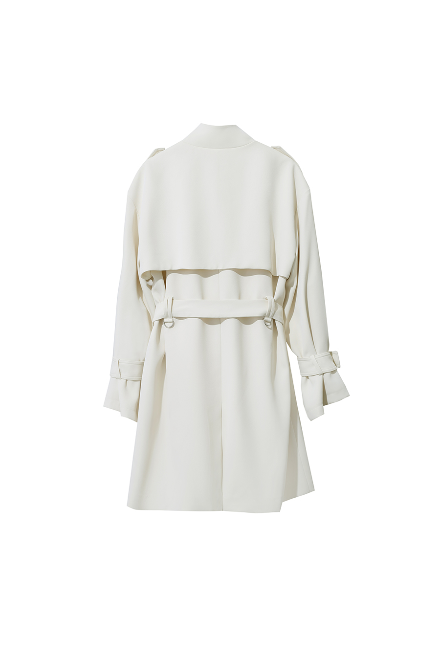 Belted double-breasted trench coat|AMII