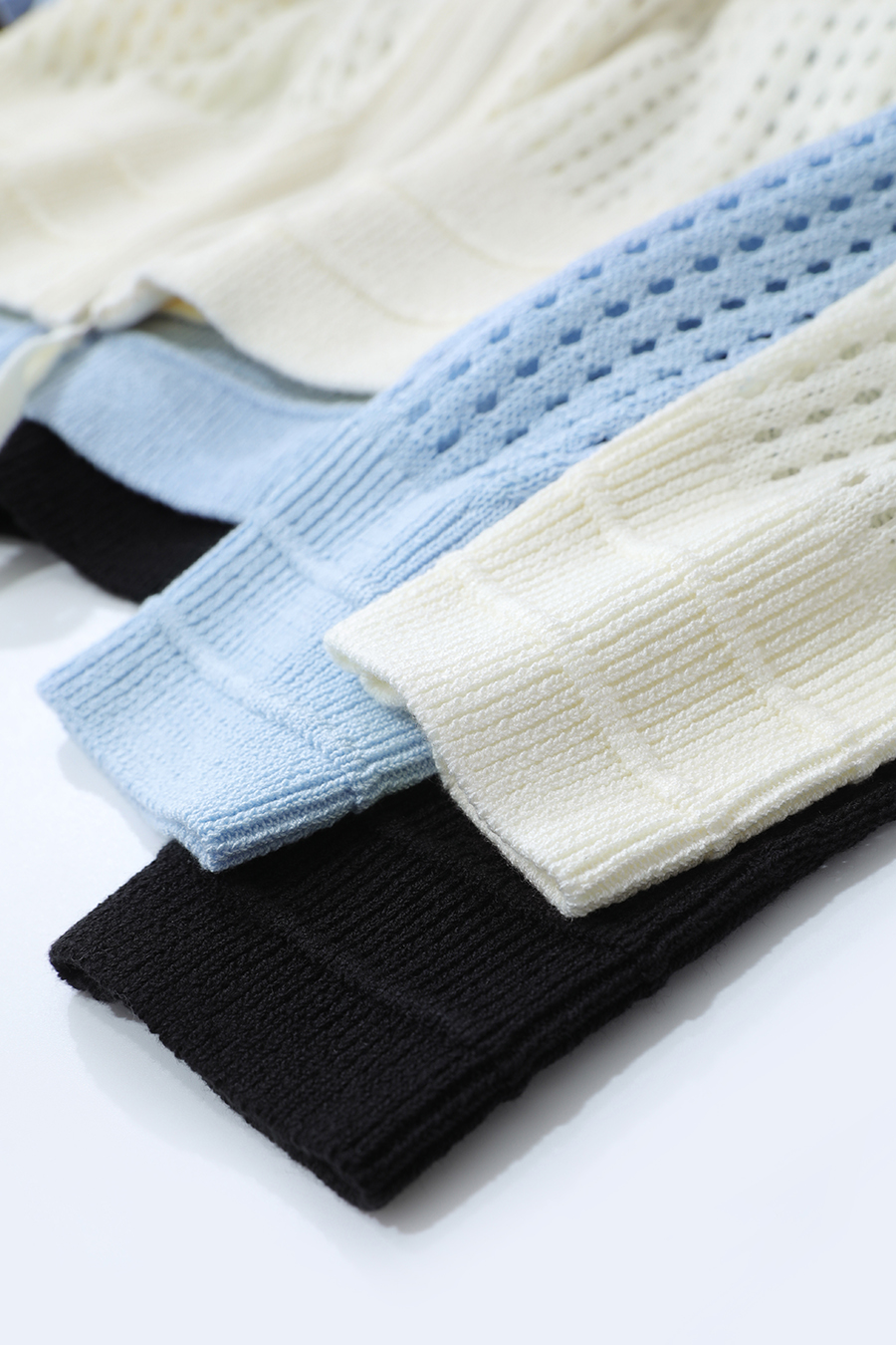 Zip-Up Hollow Knitted Cardigan