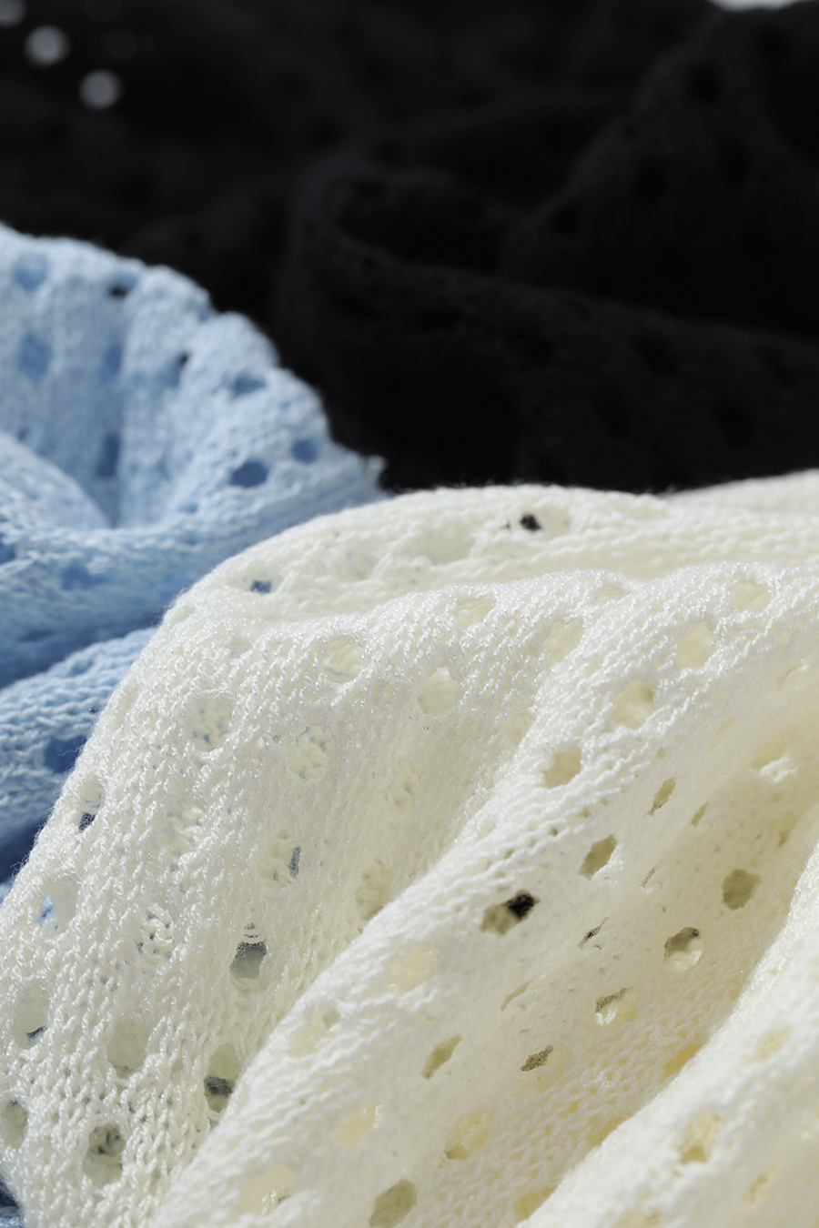 Zip-Up Hollow Knitted Cardigan