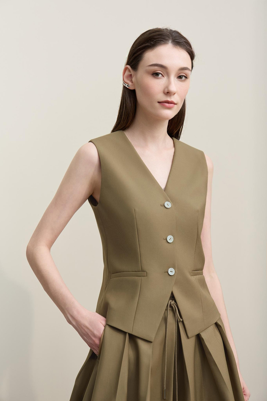 Versatile V-Neck Waist Vest