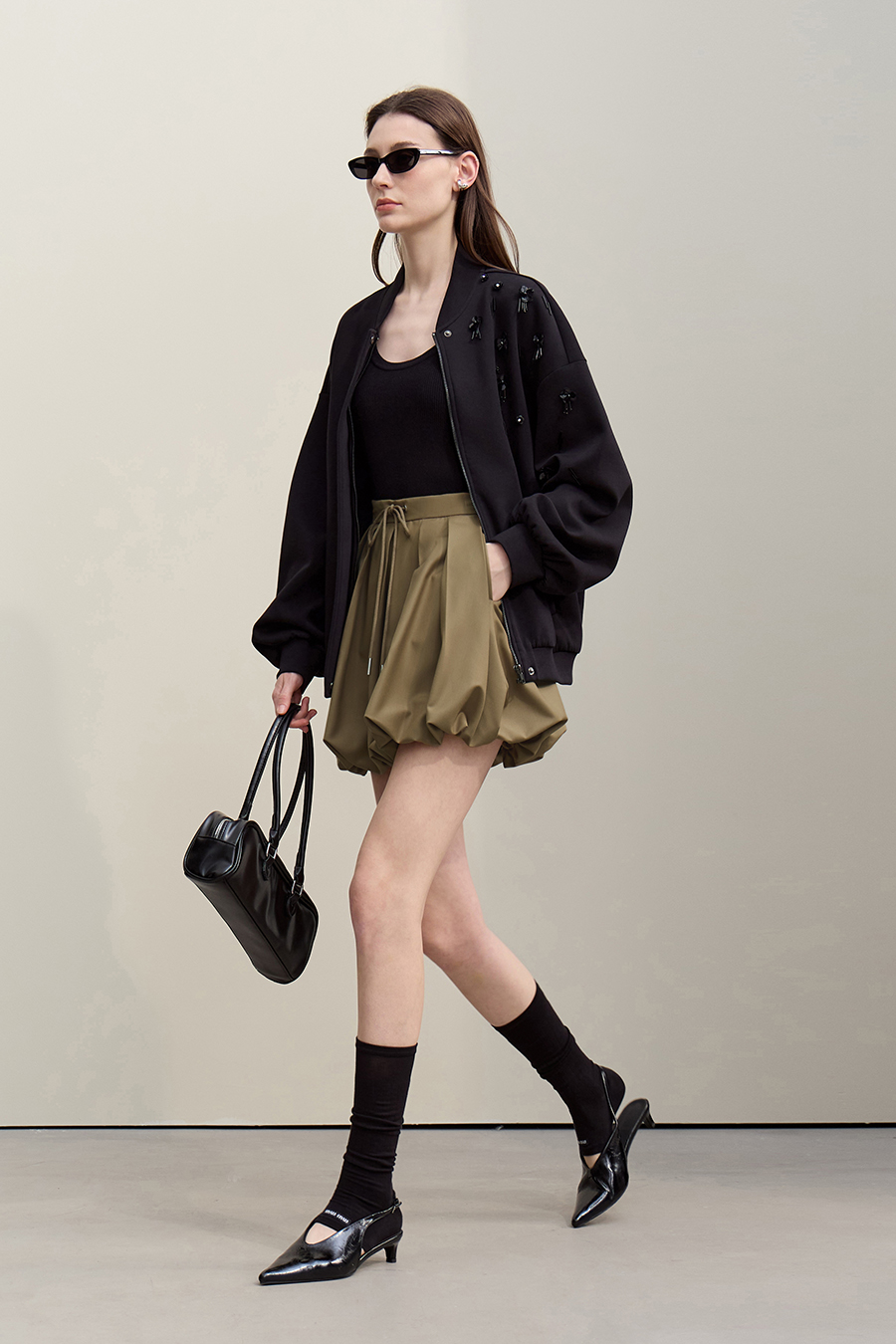 Tie-Waist Bud-Shaped Casual Shorts