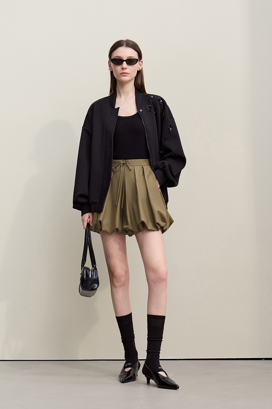 Tie-Waist Bud-Shaped Casual Shorts