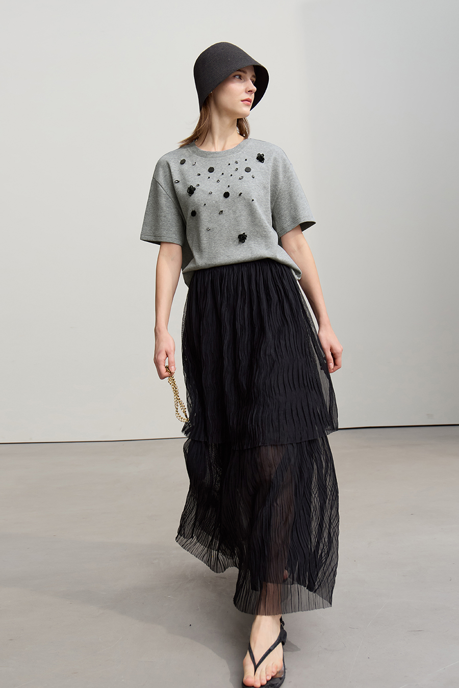 3D Beaded & Rhinestone T-shirt