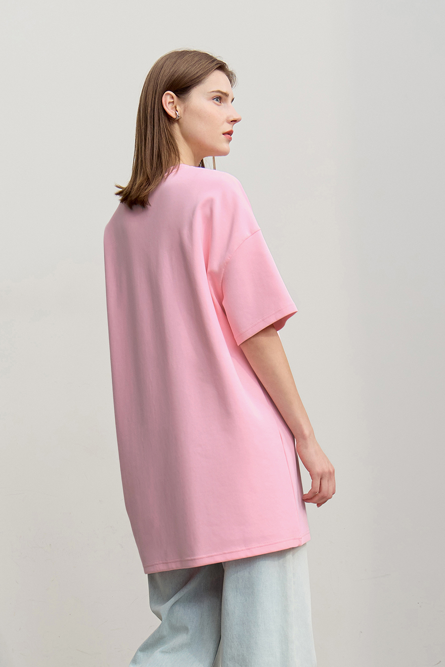 Lace Spliced Air Layer T-Shirt