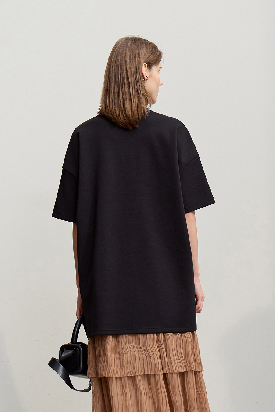 Lace Spliced Air Layer T-Shirt