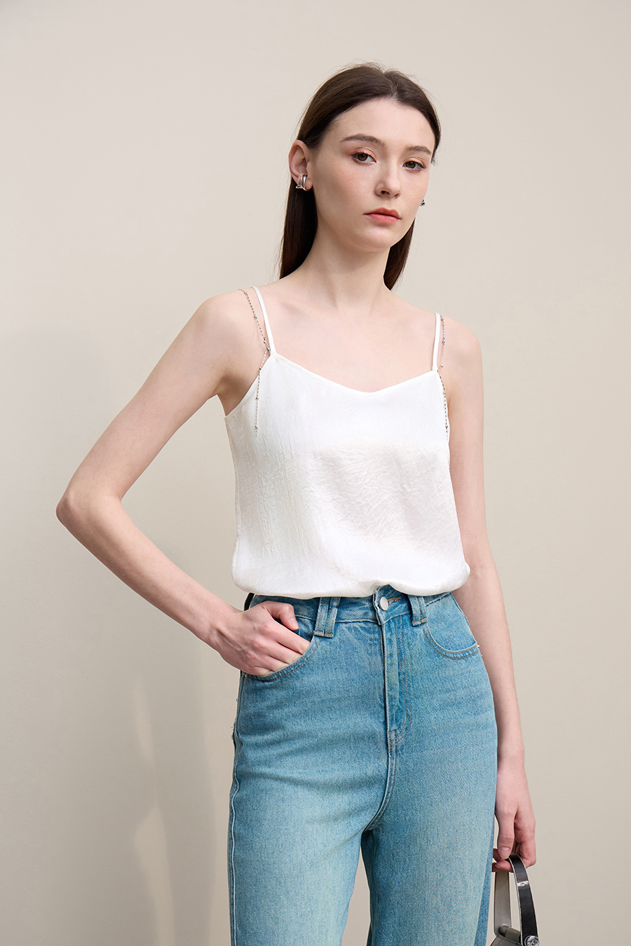 Crinkle Acetate Camisole