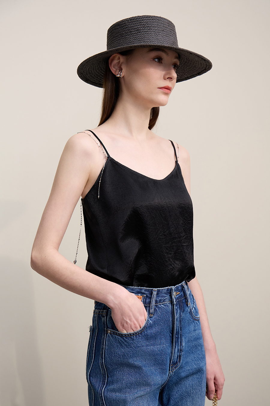 Crinkle Acetate Camisole