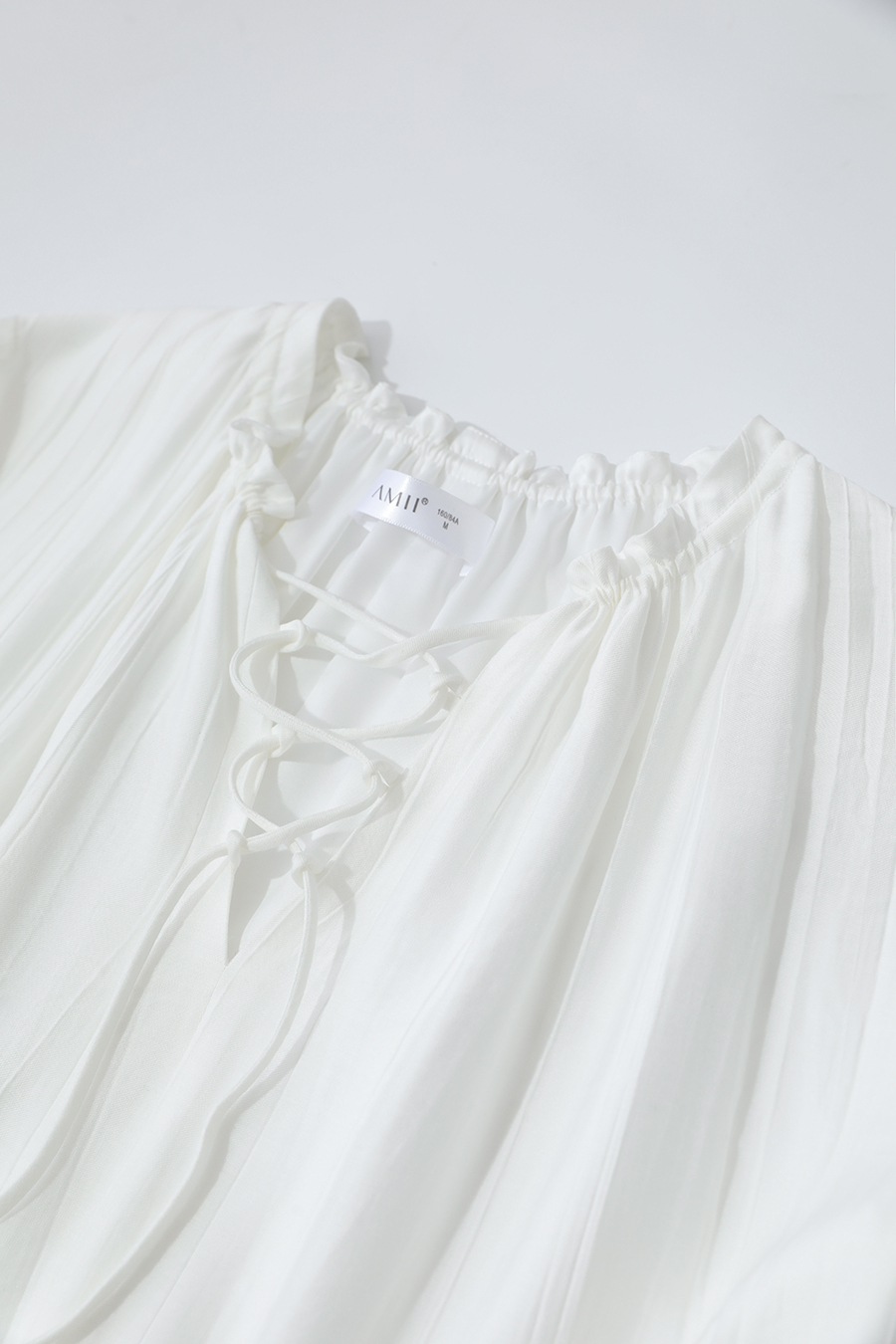 Tie Long Sleeve Ruffle Dress