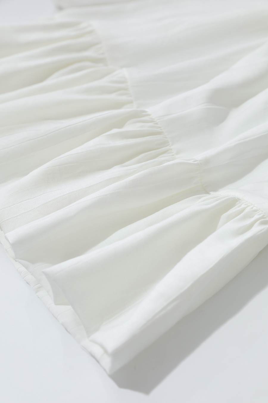 Tie Long Sleeve Ruffle Dress