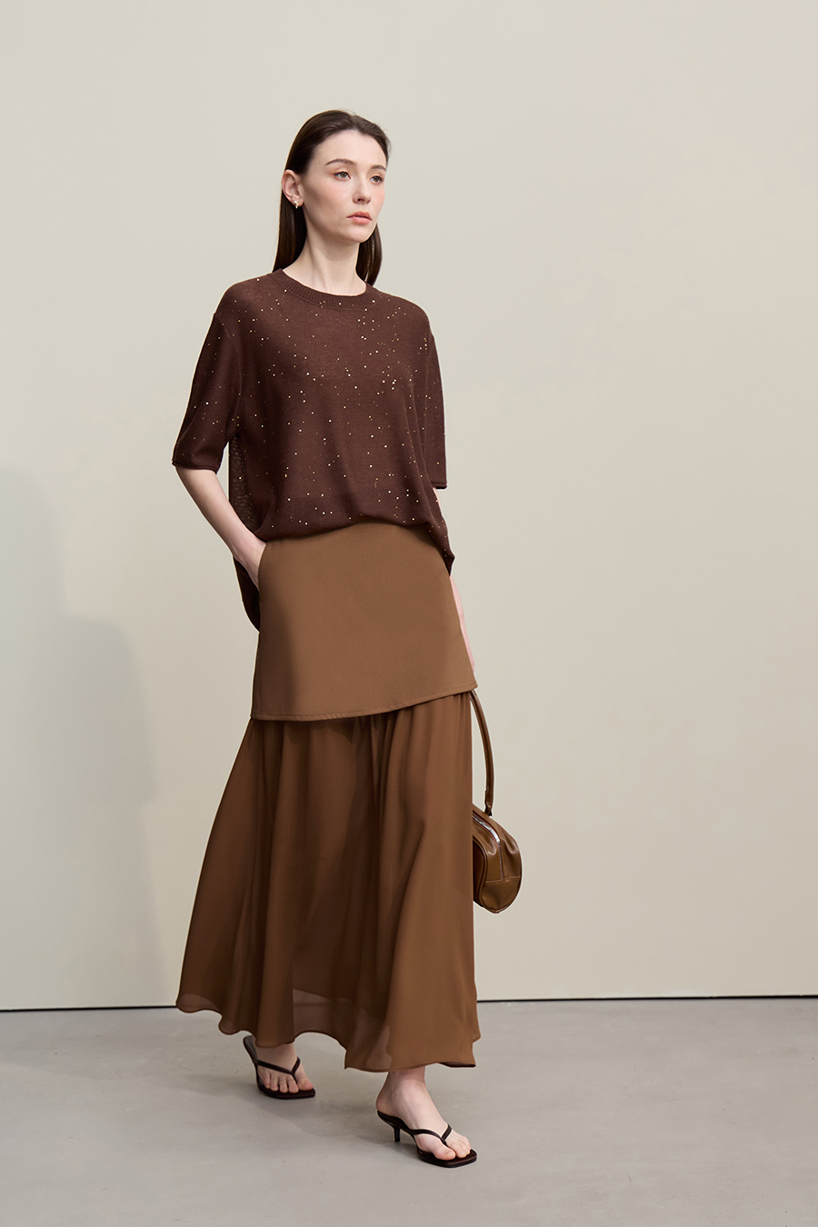 Color Block Patchwork Skirt