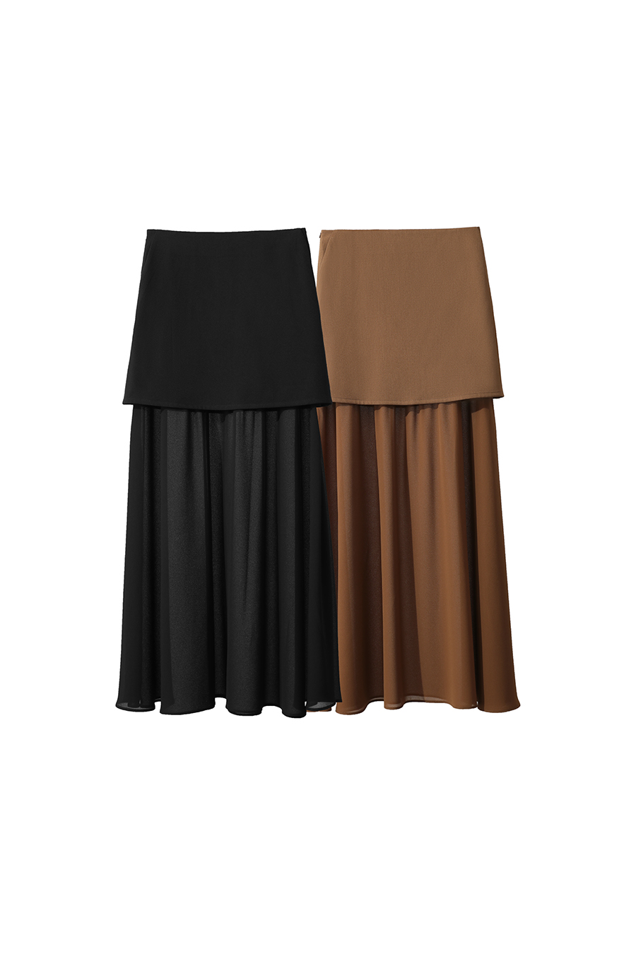 Color Block Patchwork Skirt