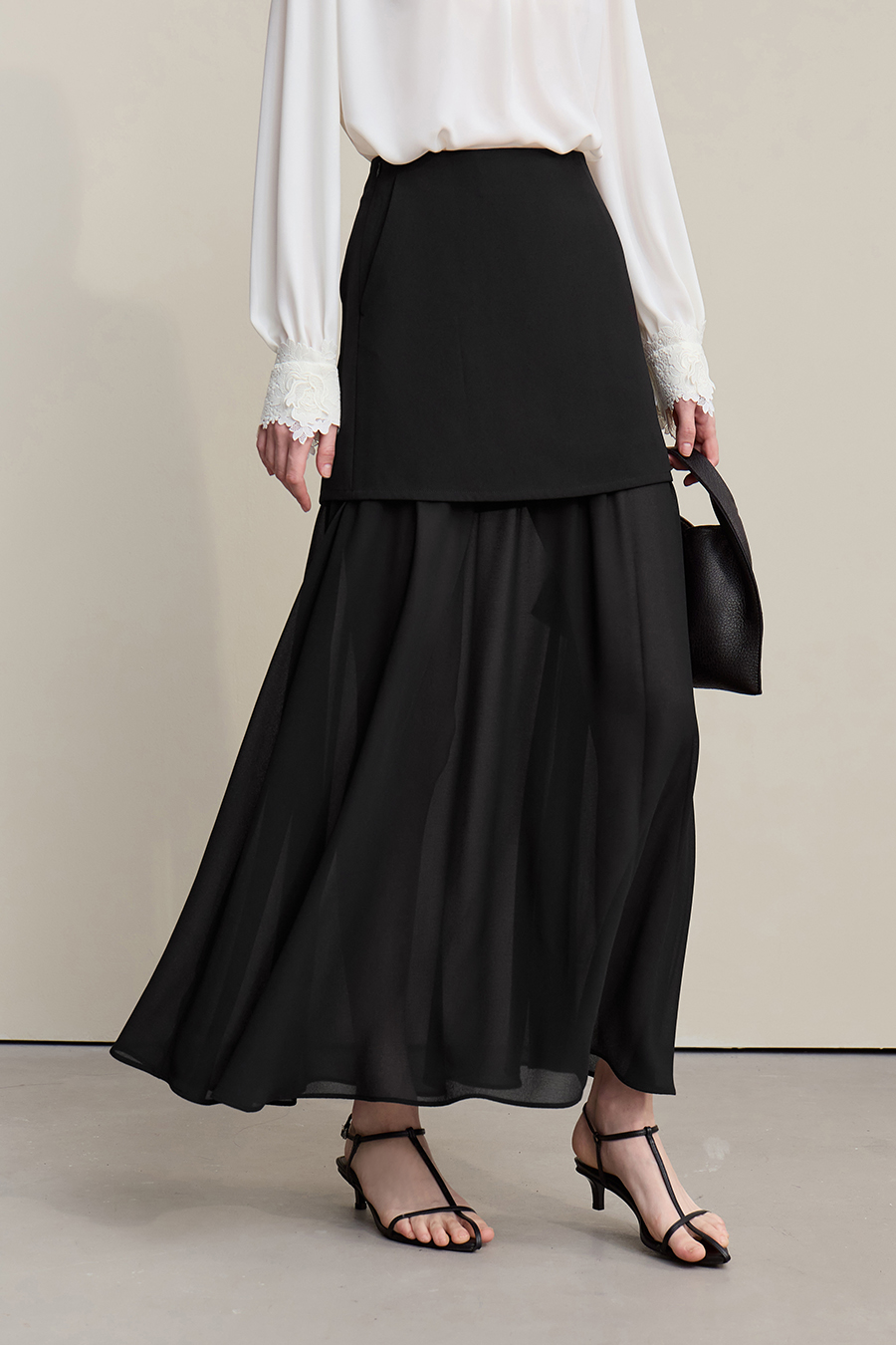 Color Block Patchwork Skirt