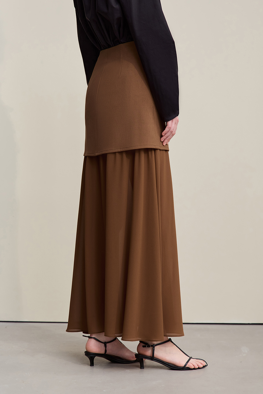 Color Block Patchwork Skirt