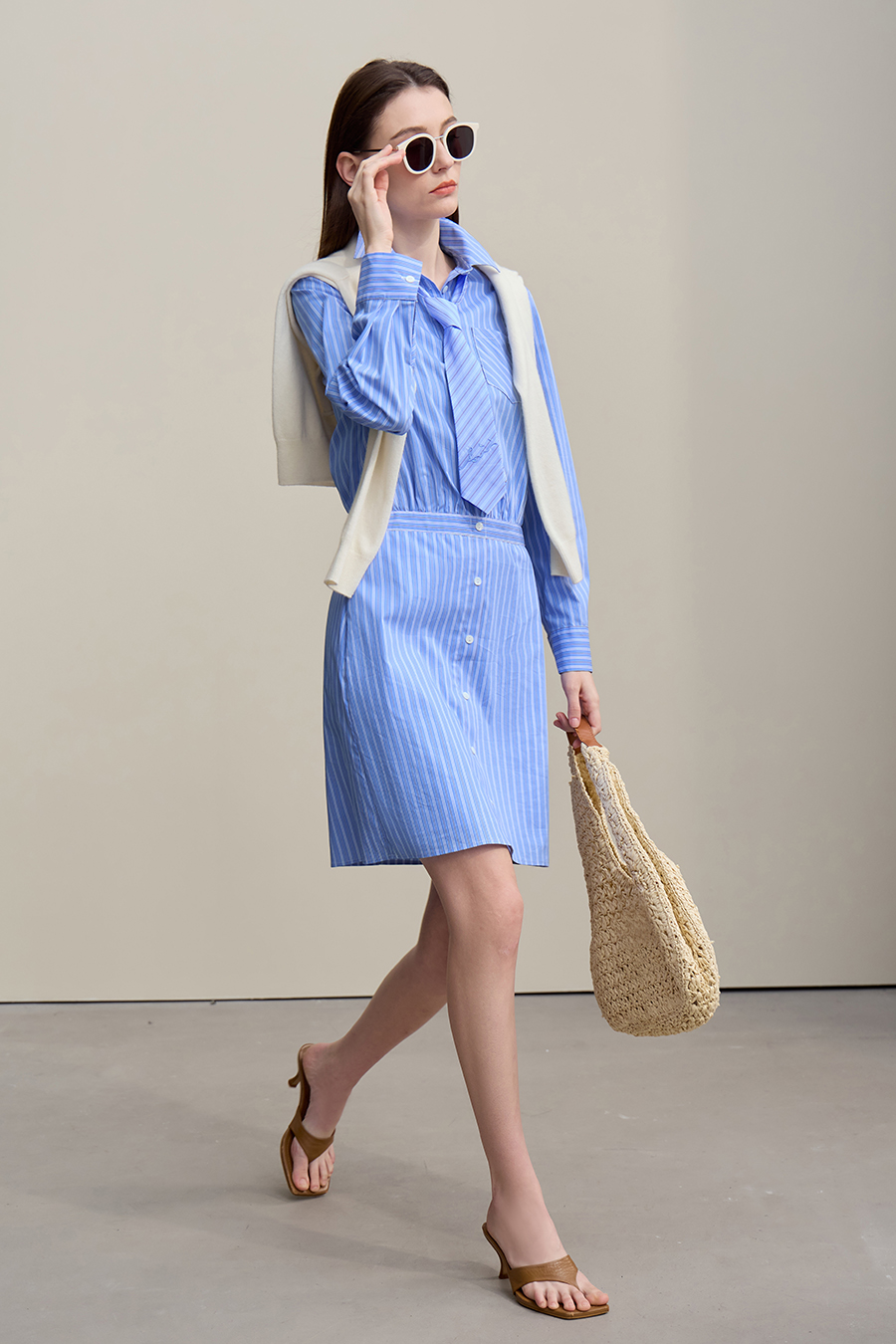 Yarn-dyed Striped Dress