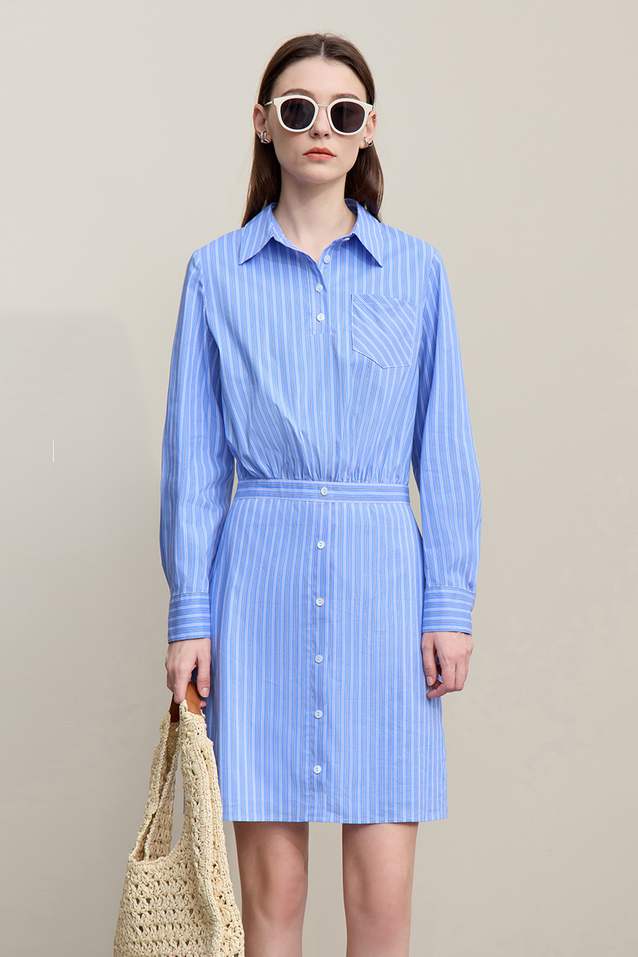Yarn-dyed Striped Dress