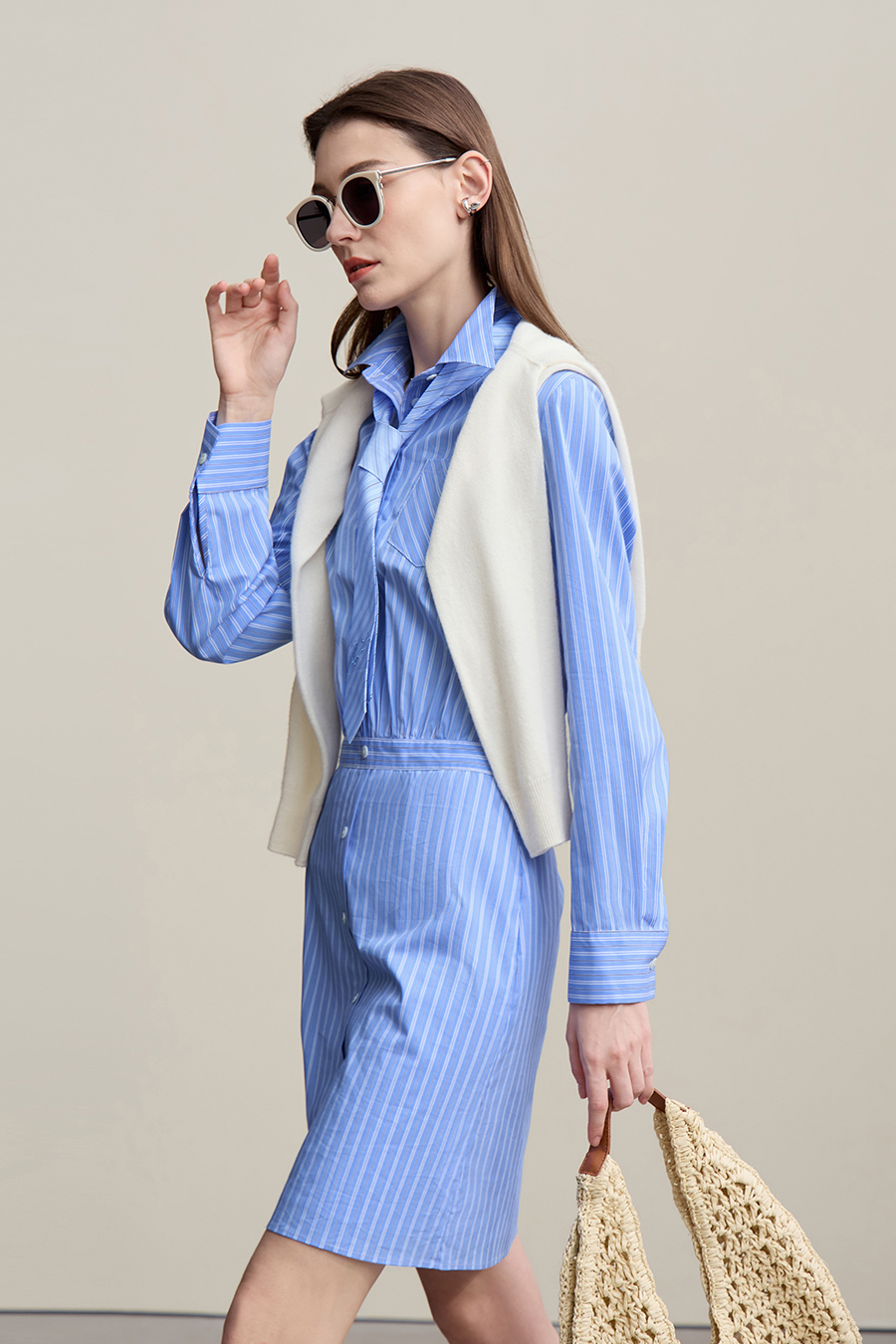 Yarn-dyed Striped Dress