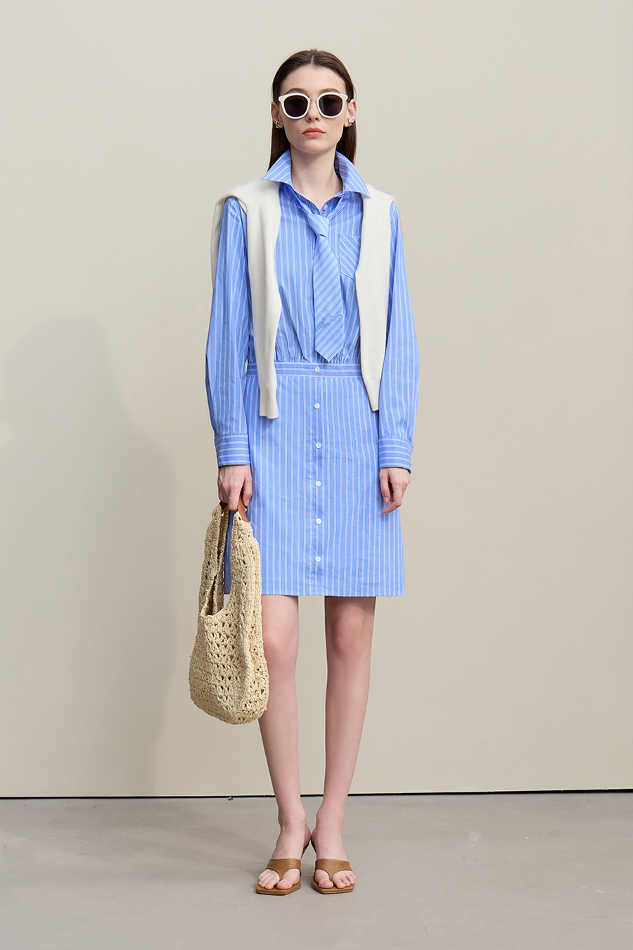 Yarn-dyed Striped Dress