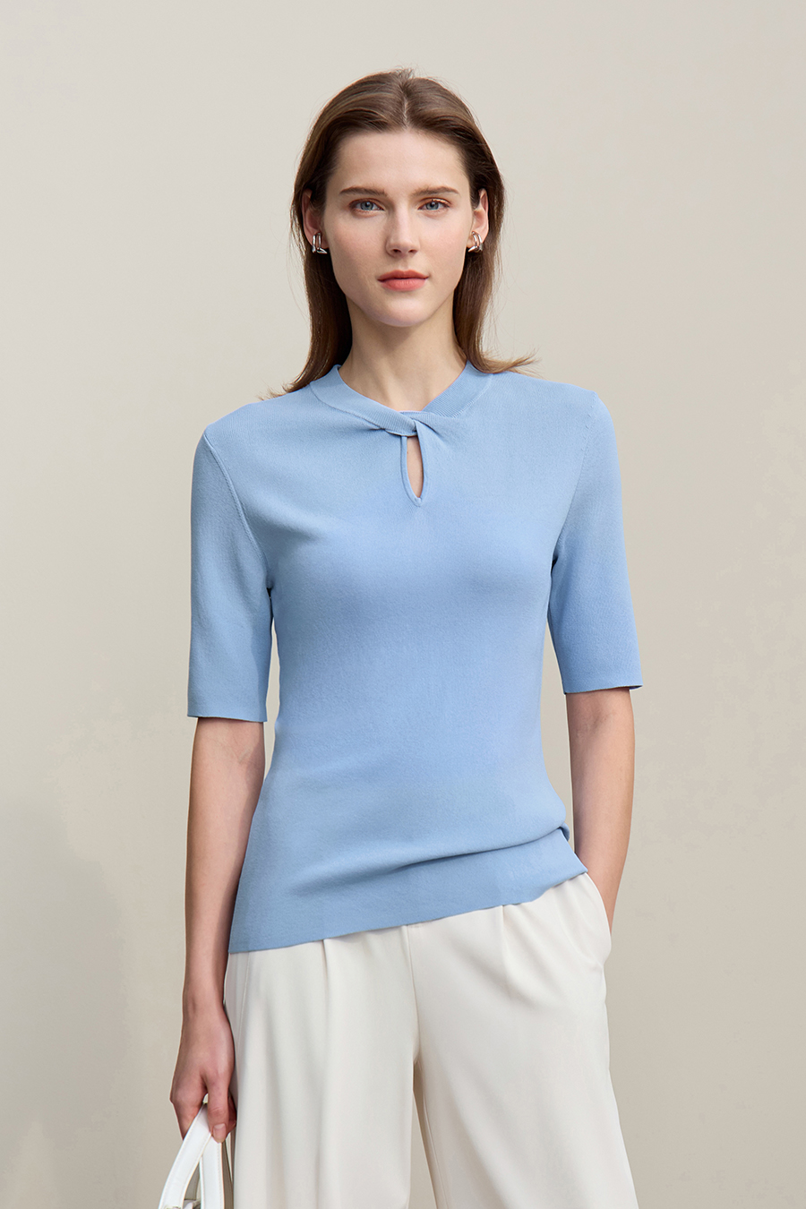 Twist Knot Hollow Knitted Sweater