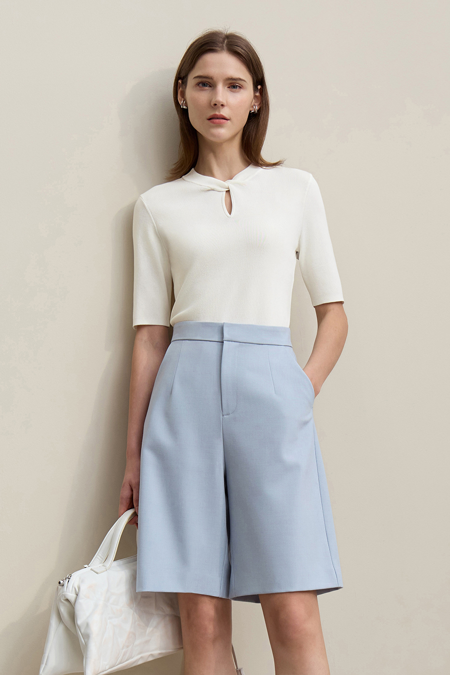 Twist Knot Hollow Knitted Sweater