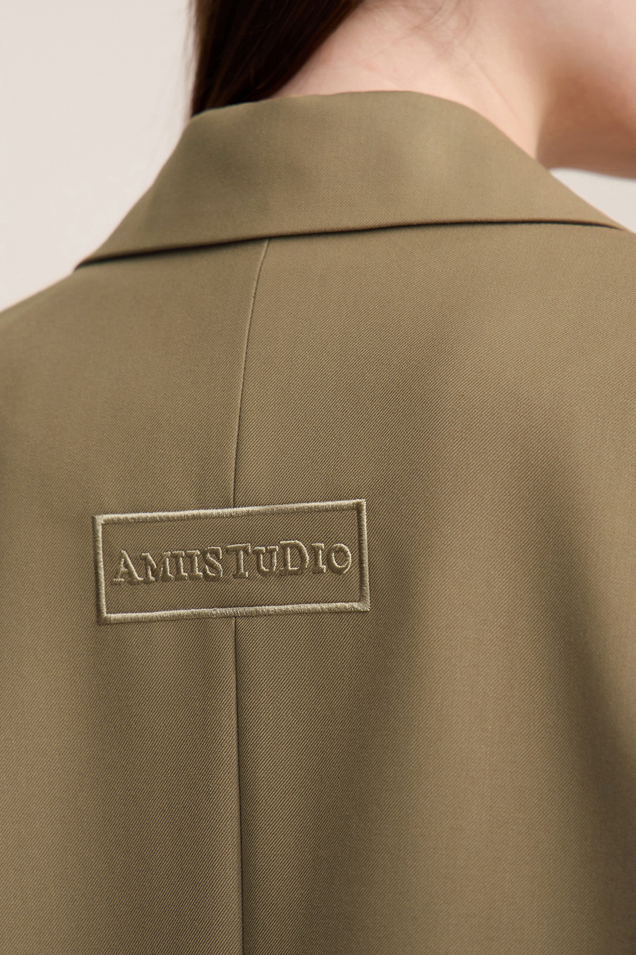 Notch Lapel Padded Shoulder Midi Blazer