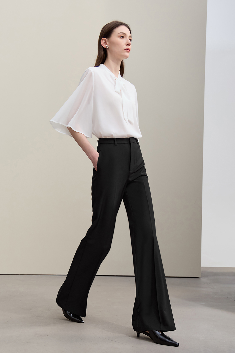 Commute Flared Casual Pants