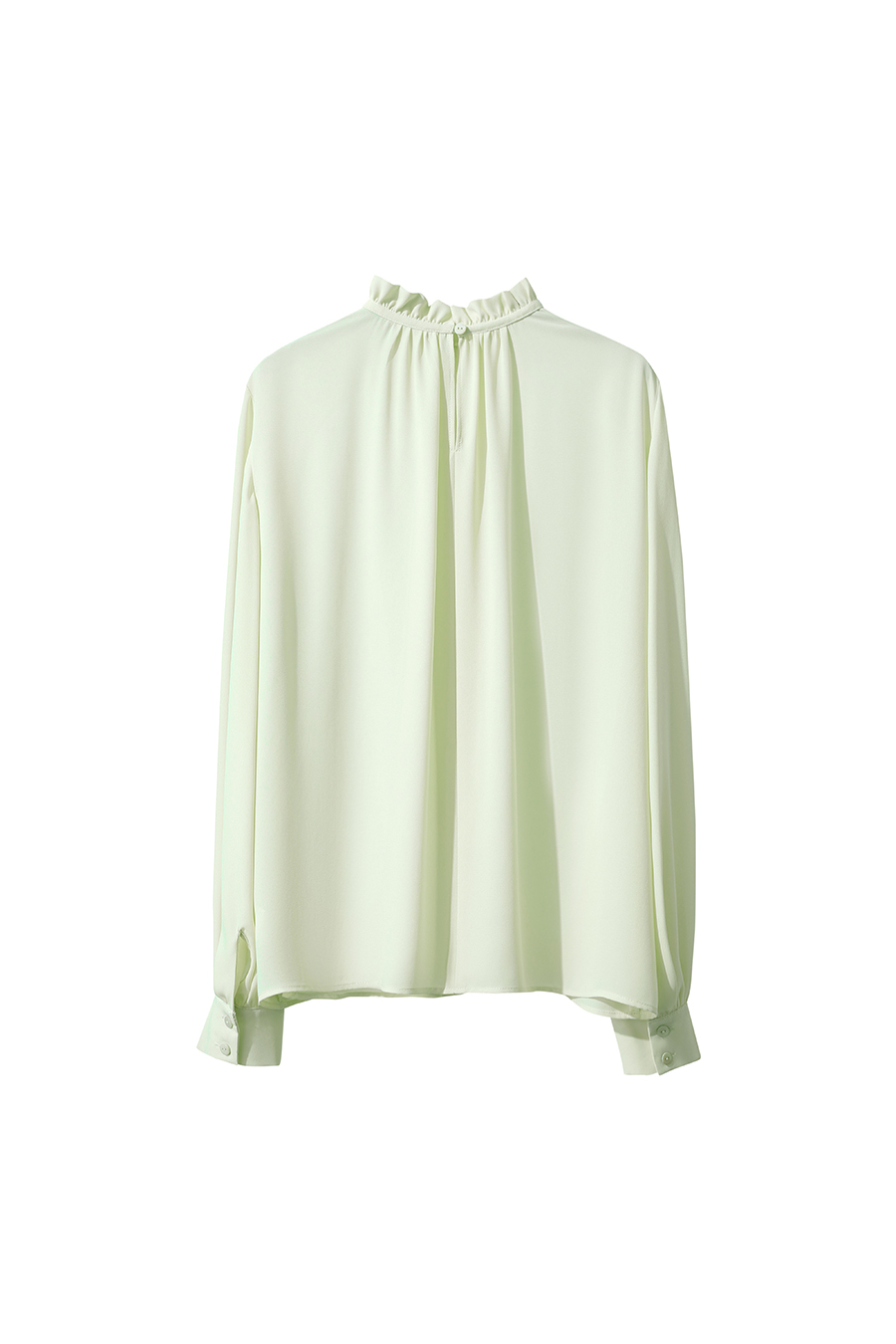 Ruffle Pleated Chiffon Top