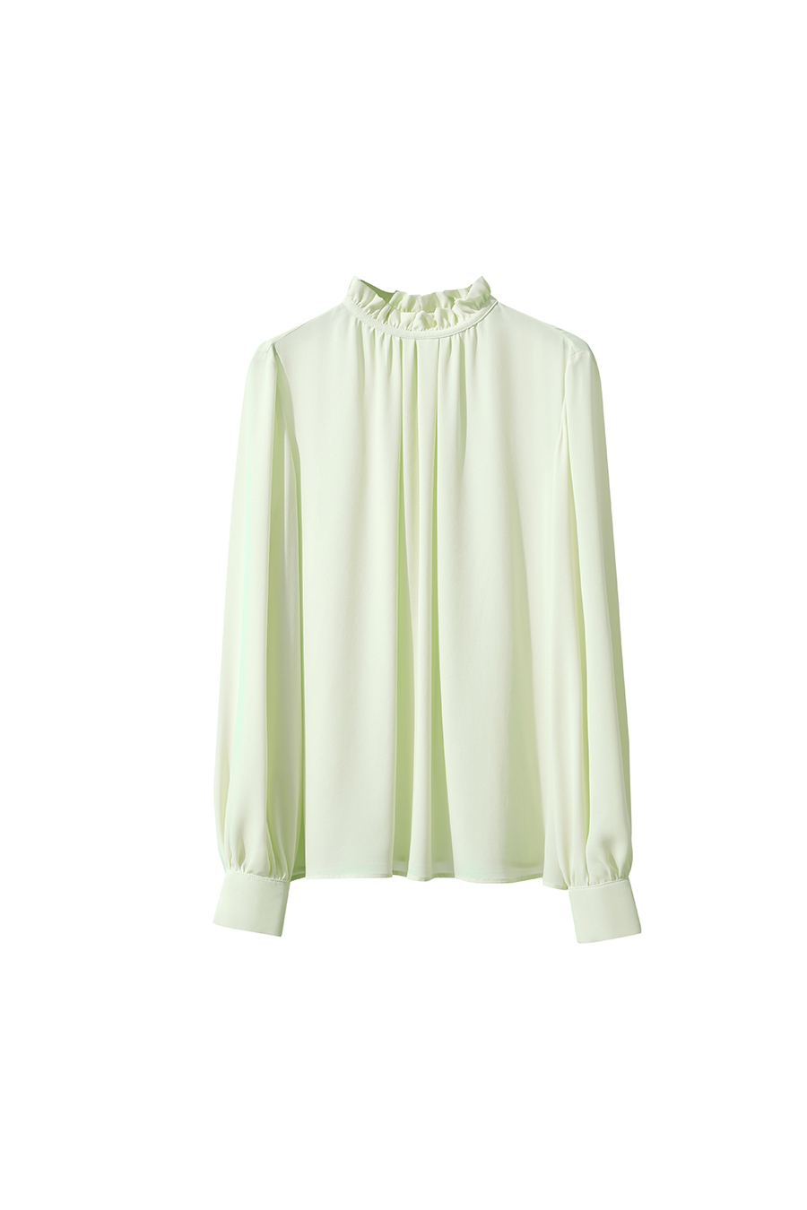 Ruffle Pleated Chiffon Top