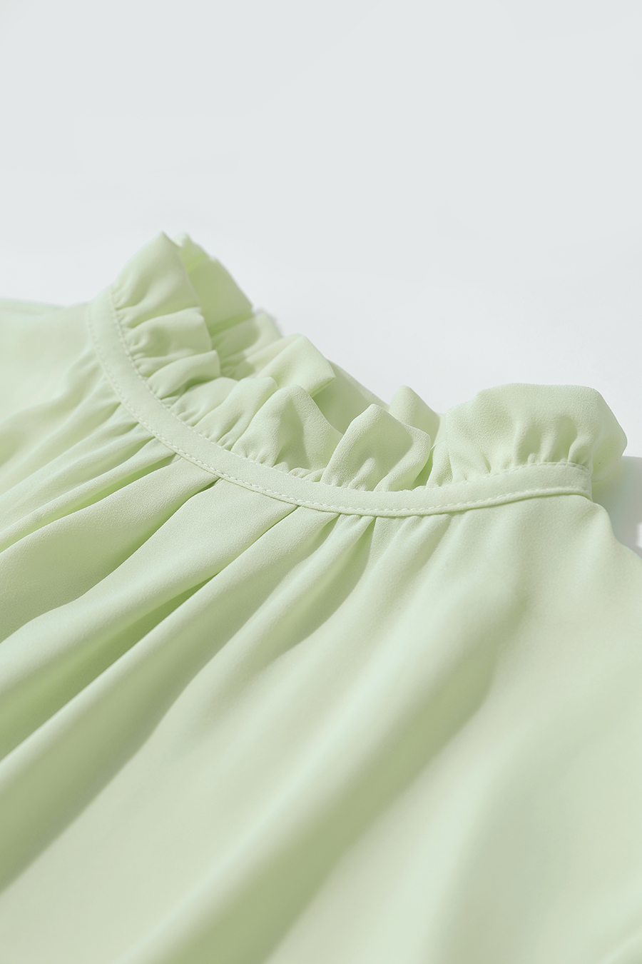 Ruffle Pleated Chiffon Top