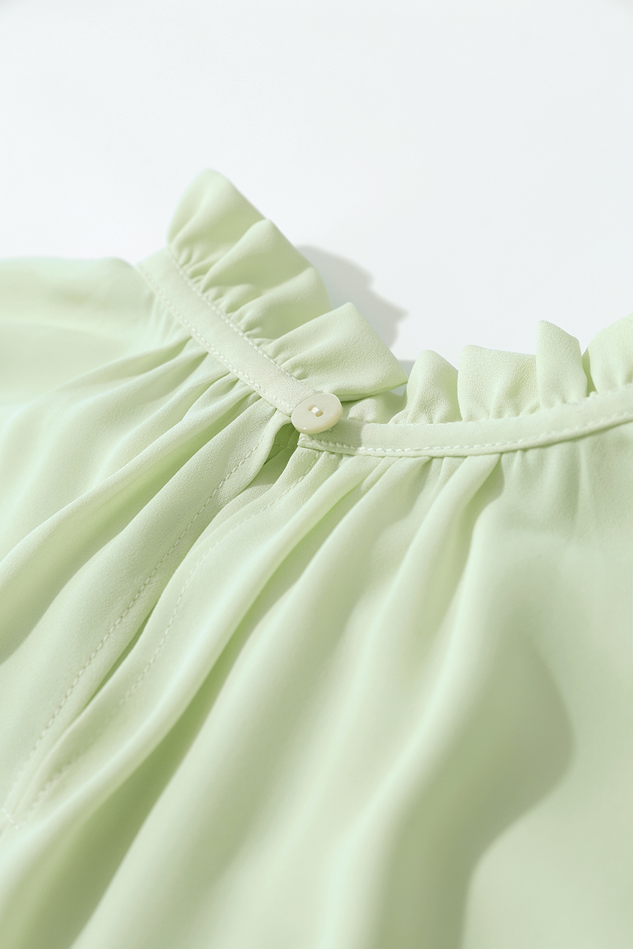Ruffle Pleated Chiffon Top