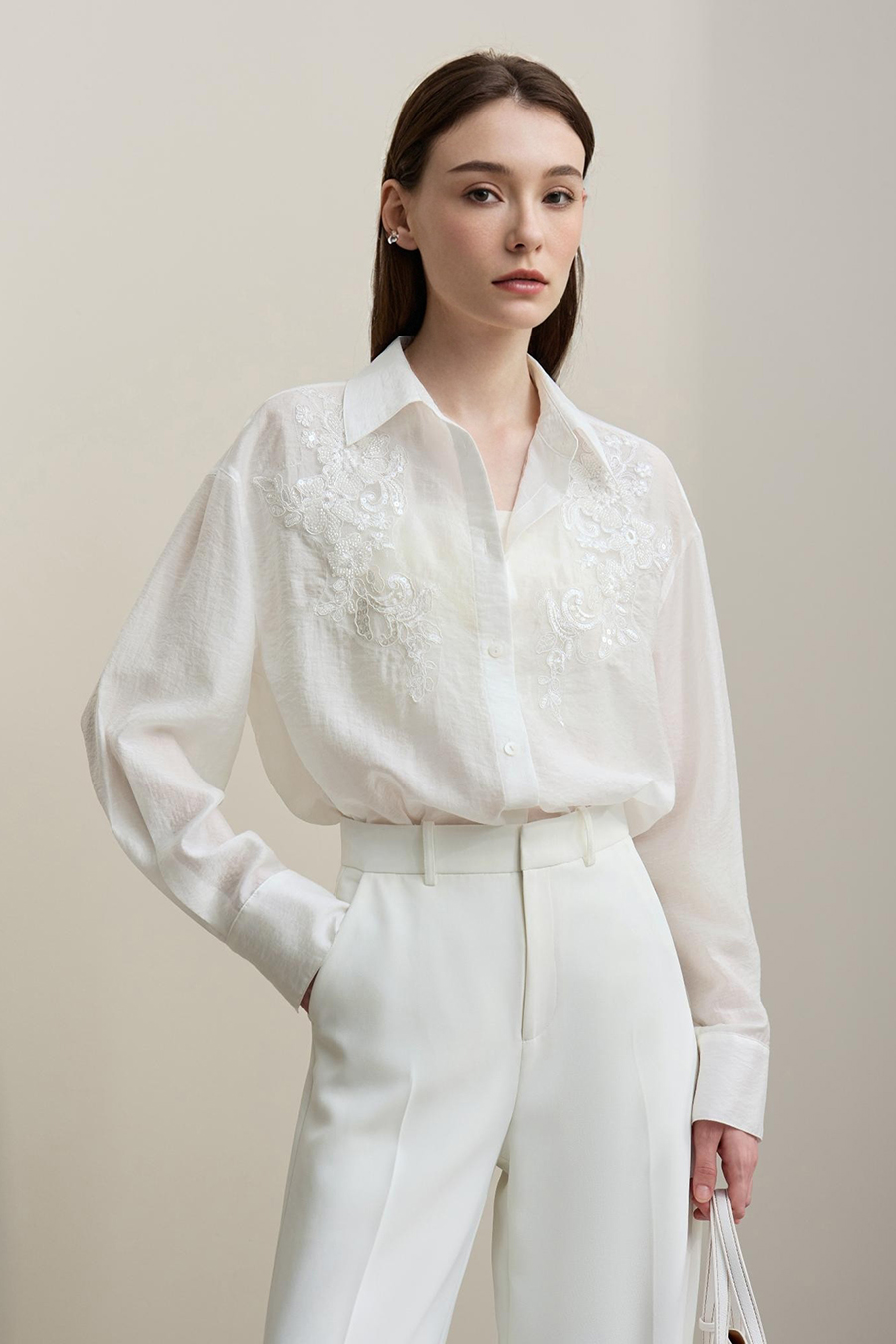 Romantic Lace Yoke Shirt
