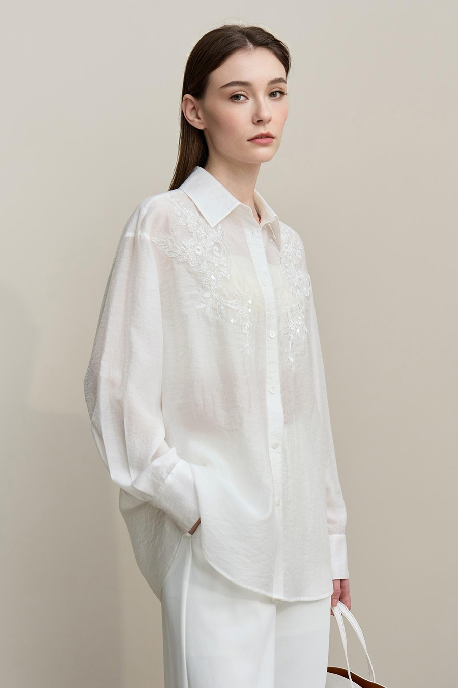 Romantic Lace Yoke Shirt