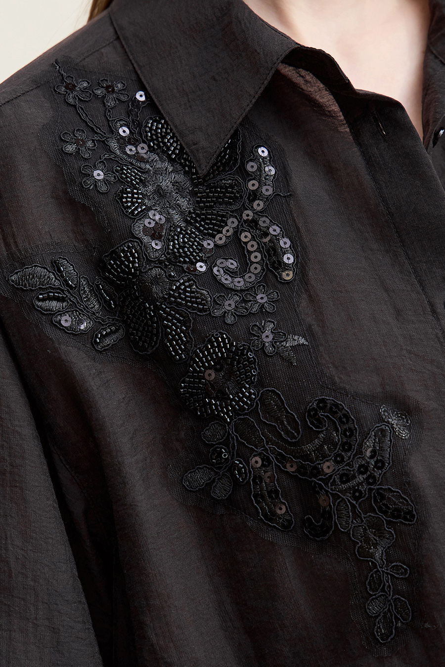 Romantic Lace Yoke Shirt