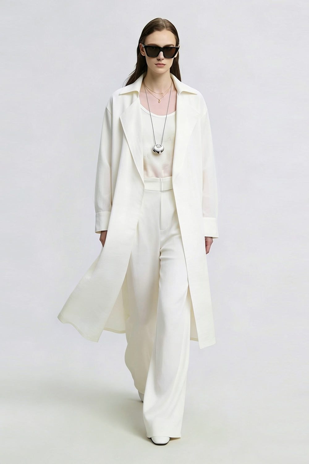 Lyocell Linen Trench Coat