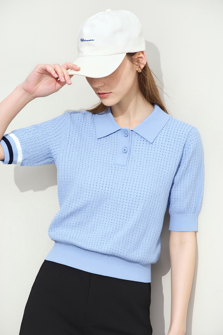 Polo Collar Knitted Sweater