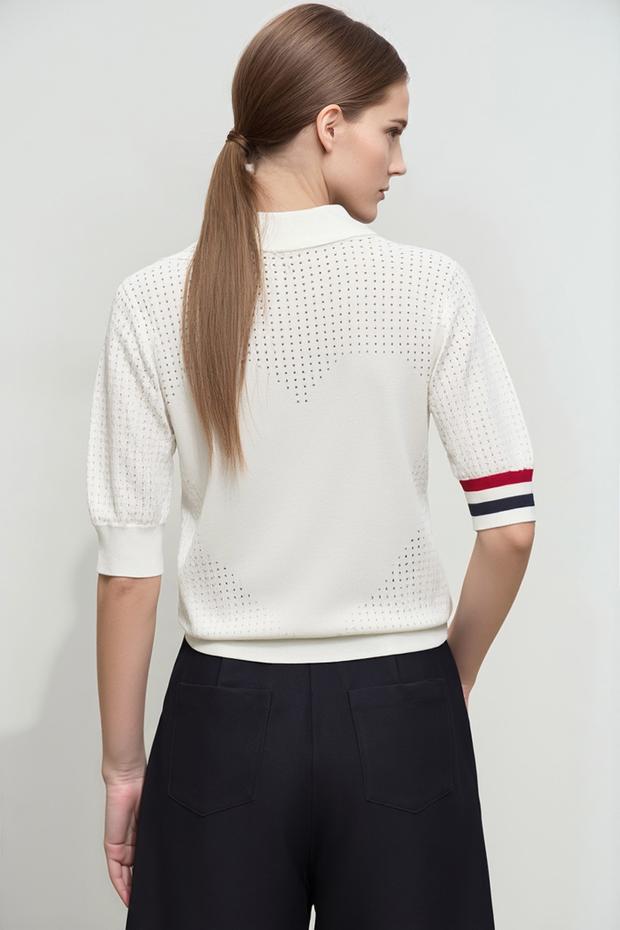 Polo Collar Knitted Sweater