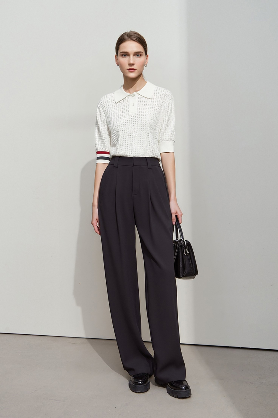 Polo Collar Knitted Sweater