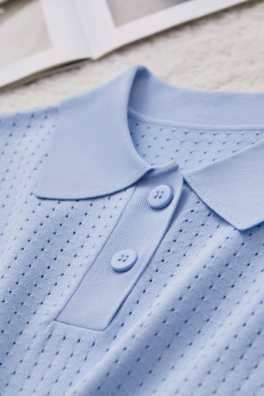 Polo Collar Knitted Sweater