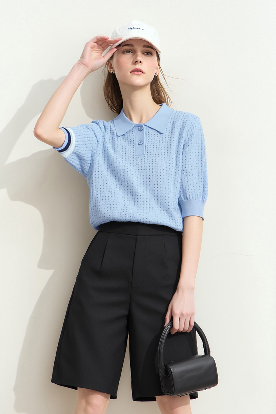 Polo Collar Knitted Sweater